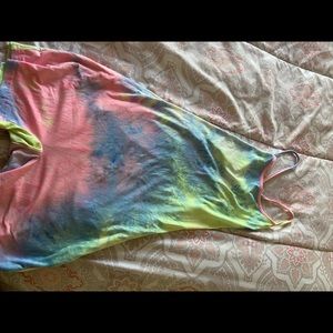 Trendy Tie Die tie-up jumpsuit